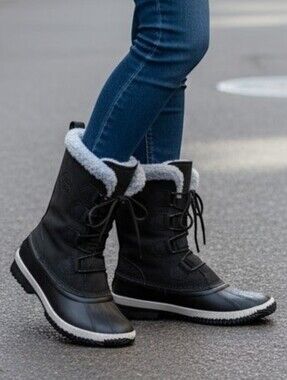 Sorel Out N About Plus Tall Black Waterproof Boots